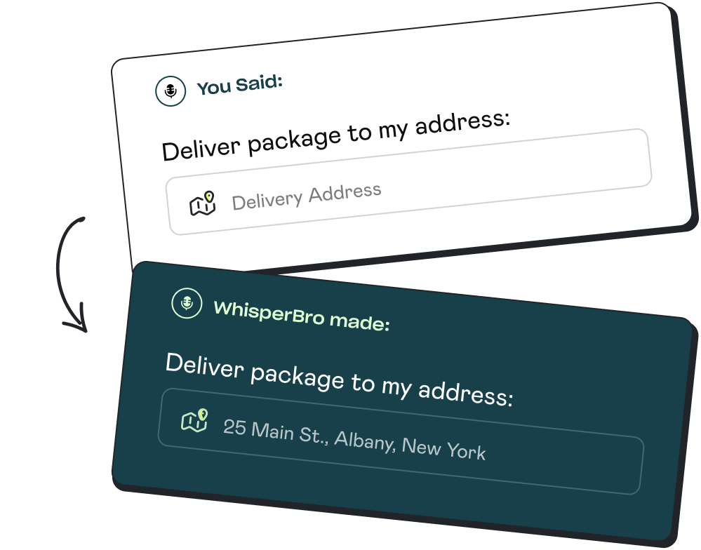 AI commands with voice typing